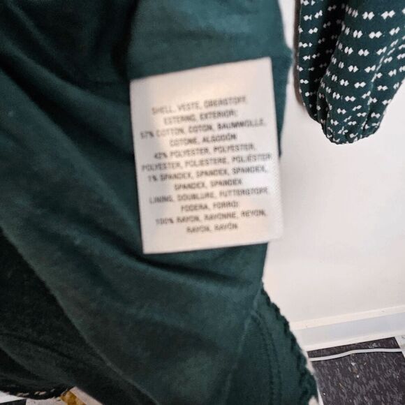 Maeve Anthropologie Malka Polka Dots Faux Wrap Belted Dress Womens Green Size Me - Picture 4 of 5